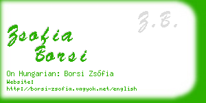 zsofia borsi business card